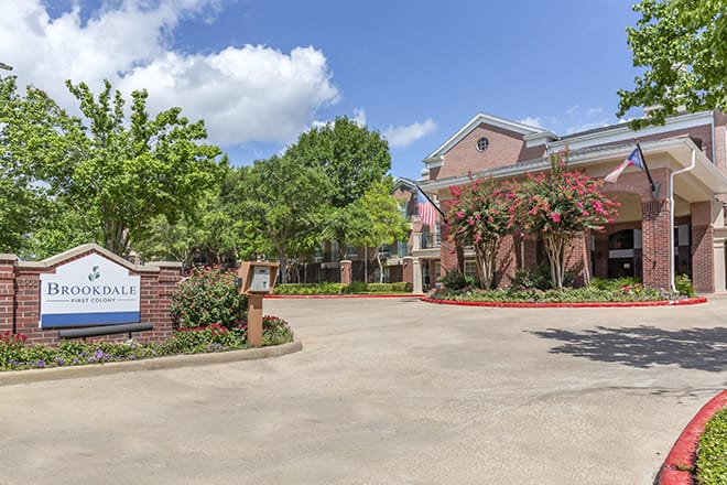 Exterior view of Brookdale at Home Houston First Colony