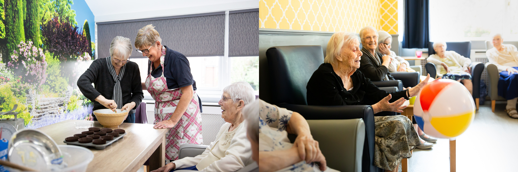 Residents engaging in a cooking activity