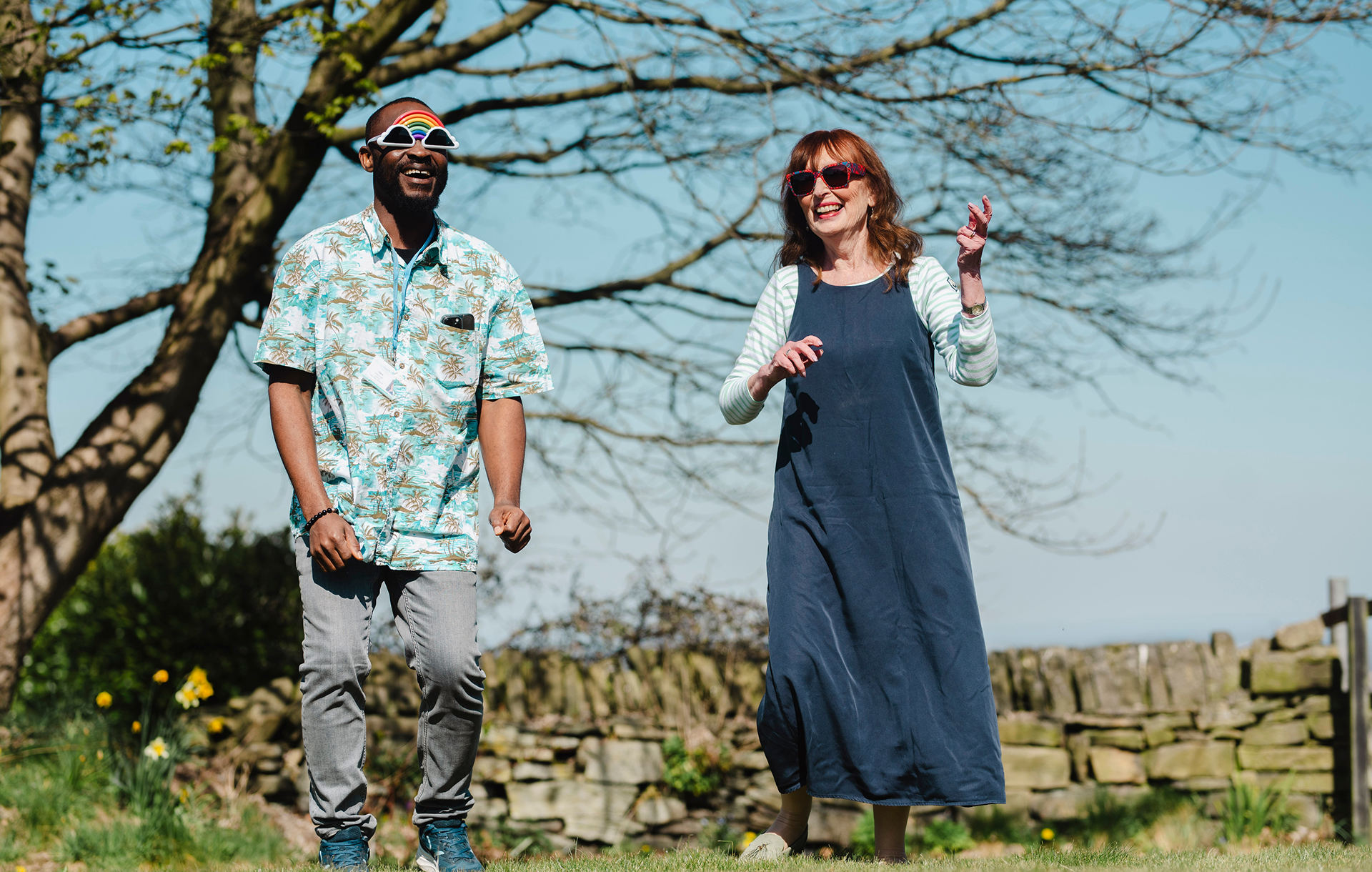 Two people enjoying outdoor activities together