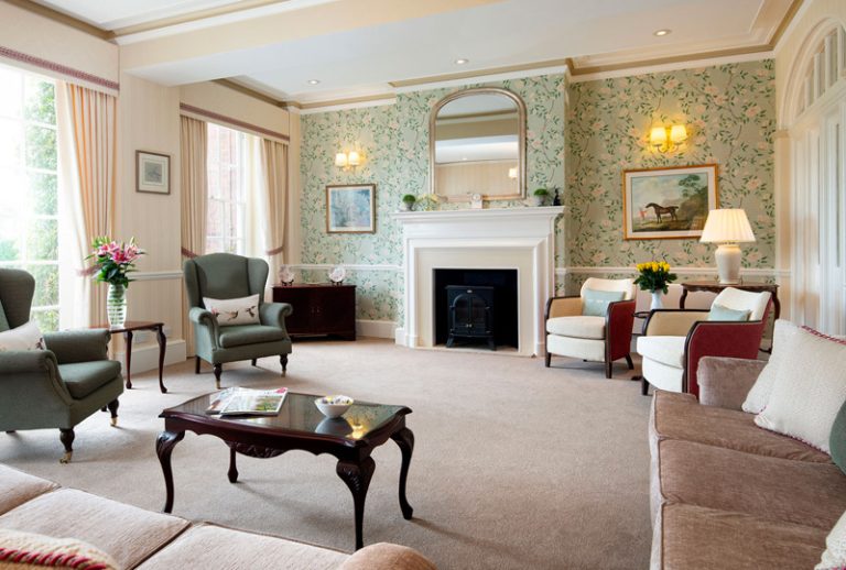 Comfortable common area with seating and decor