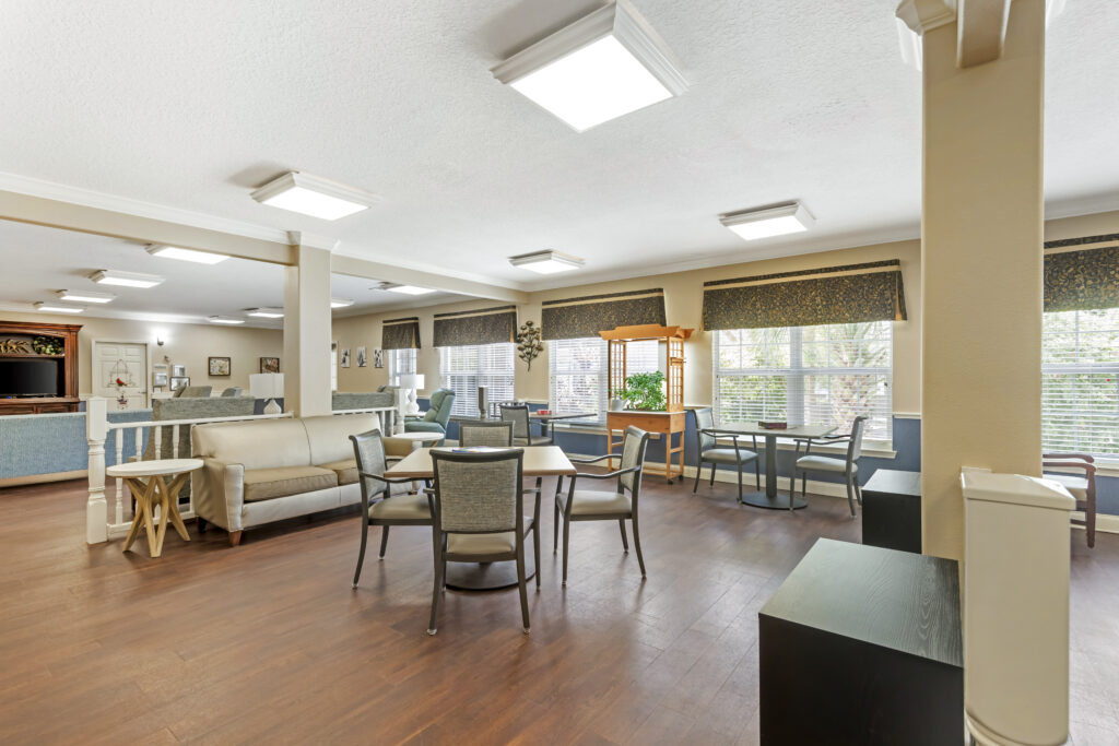 Common area with seating and natural light.