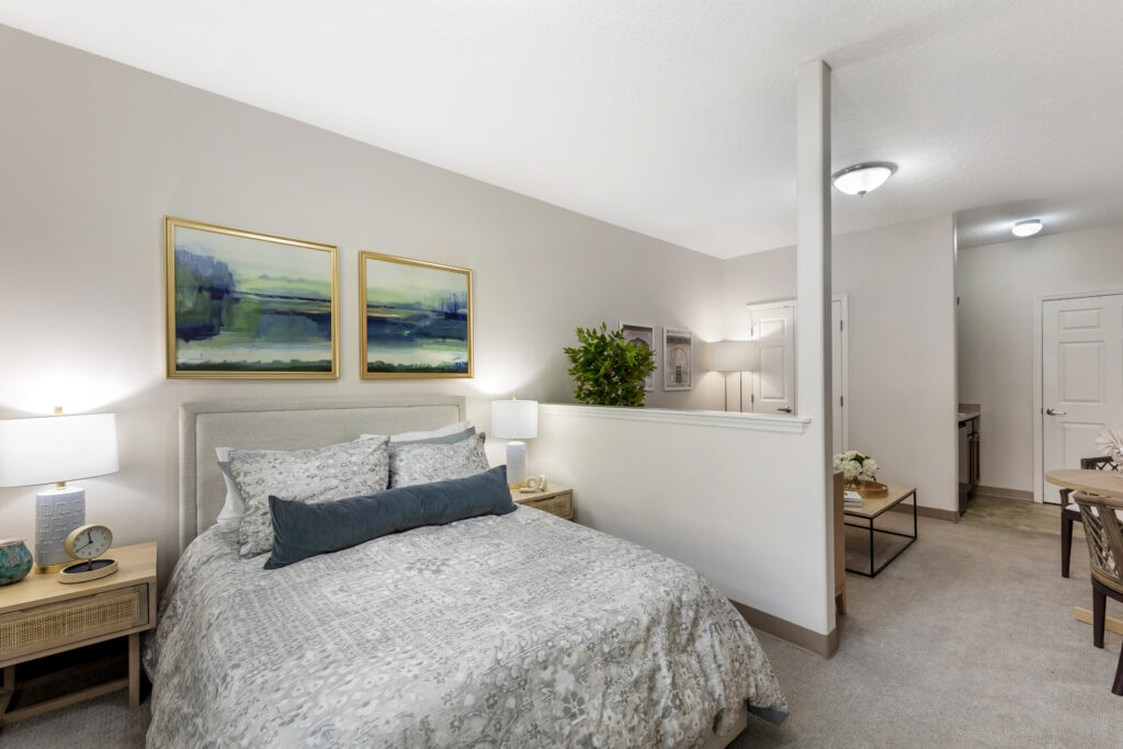 Cozy interior of a resident's room with decor