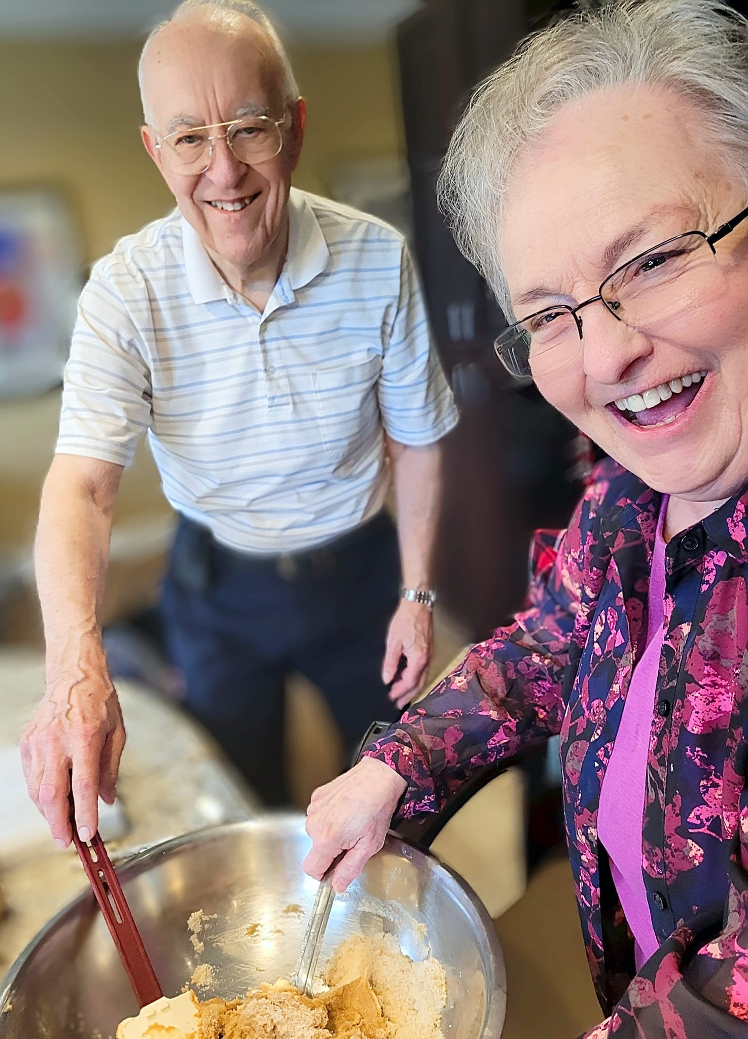 Residents enjoying an activity in the common area