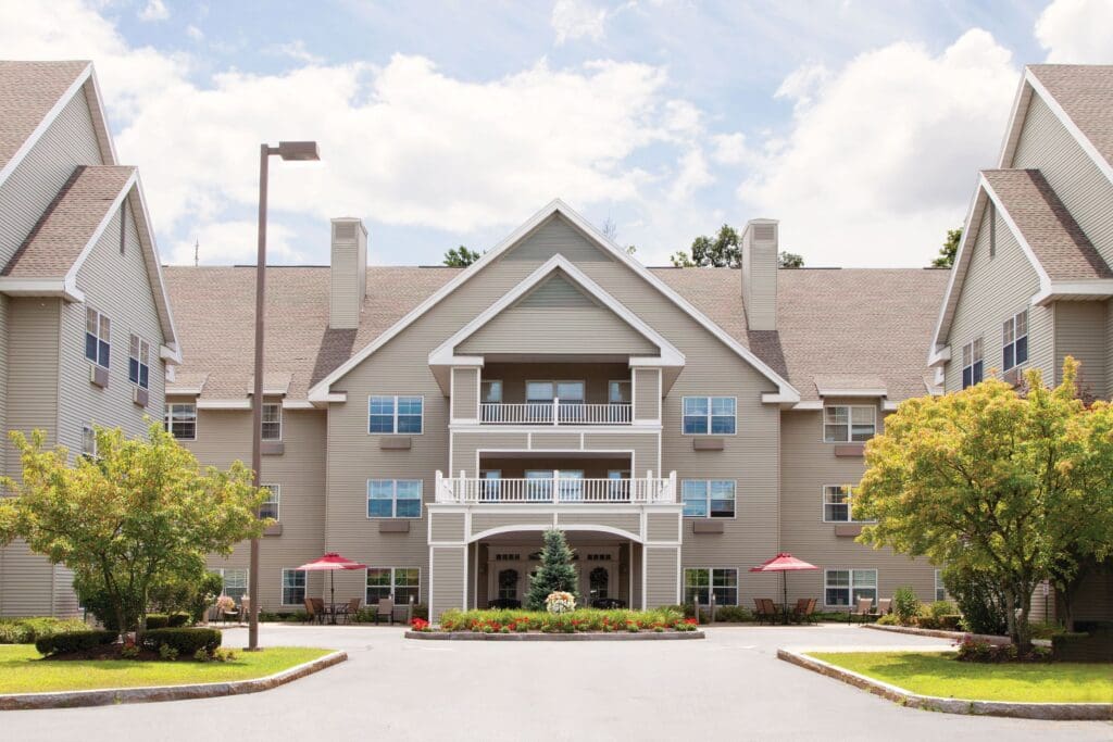 Front exterior view of Parkrose Estates with landscaping