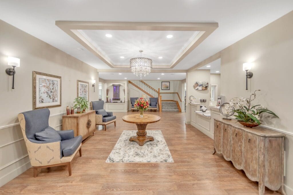 Interior common area with seating and decor