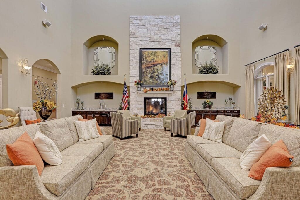 Interior common area with comfortable seating and decor