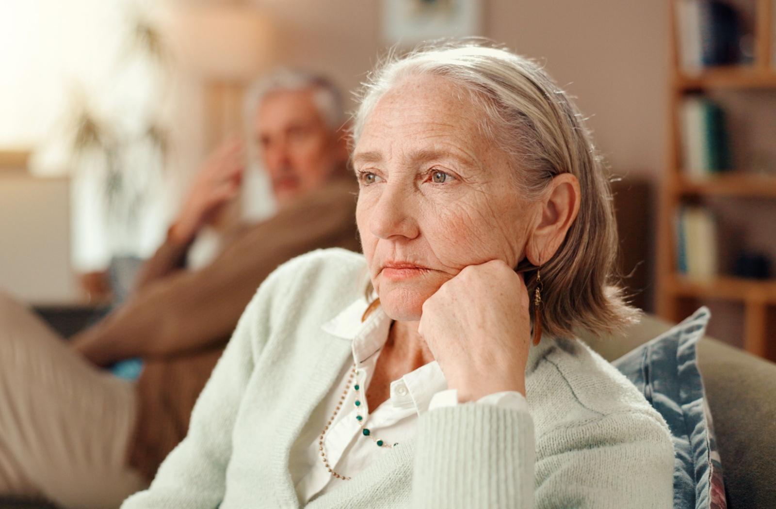 Thoughtful resident in a common area