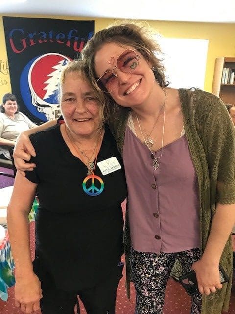 Residents enjoying an activity together in a common area