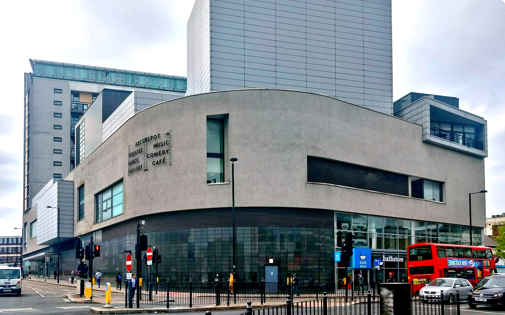 Exterior view of a modern building