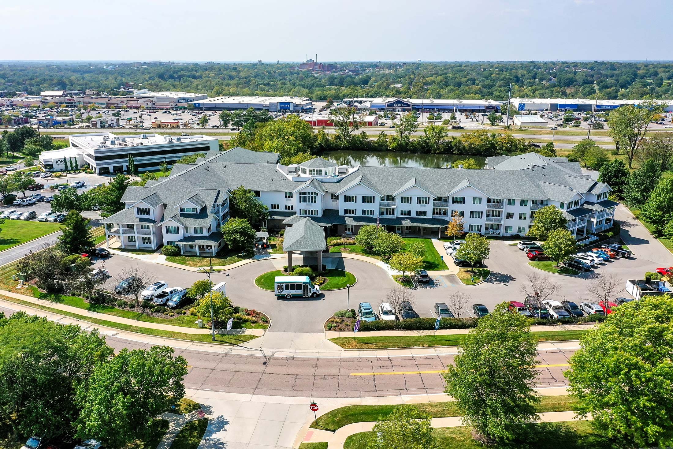 Aerial view of Solstice Senior Living at Columbia
