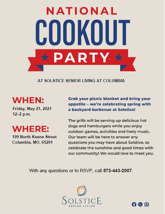 Promotional flyer for a cookout event