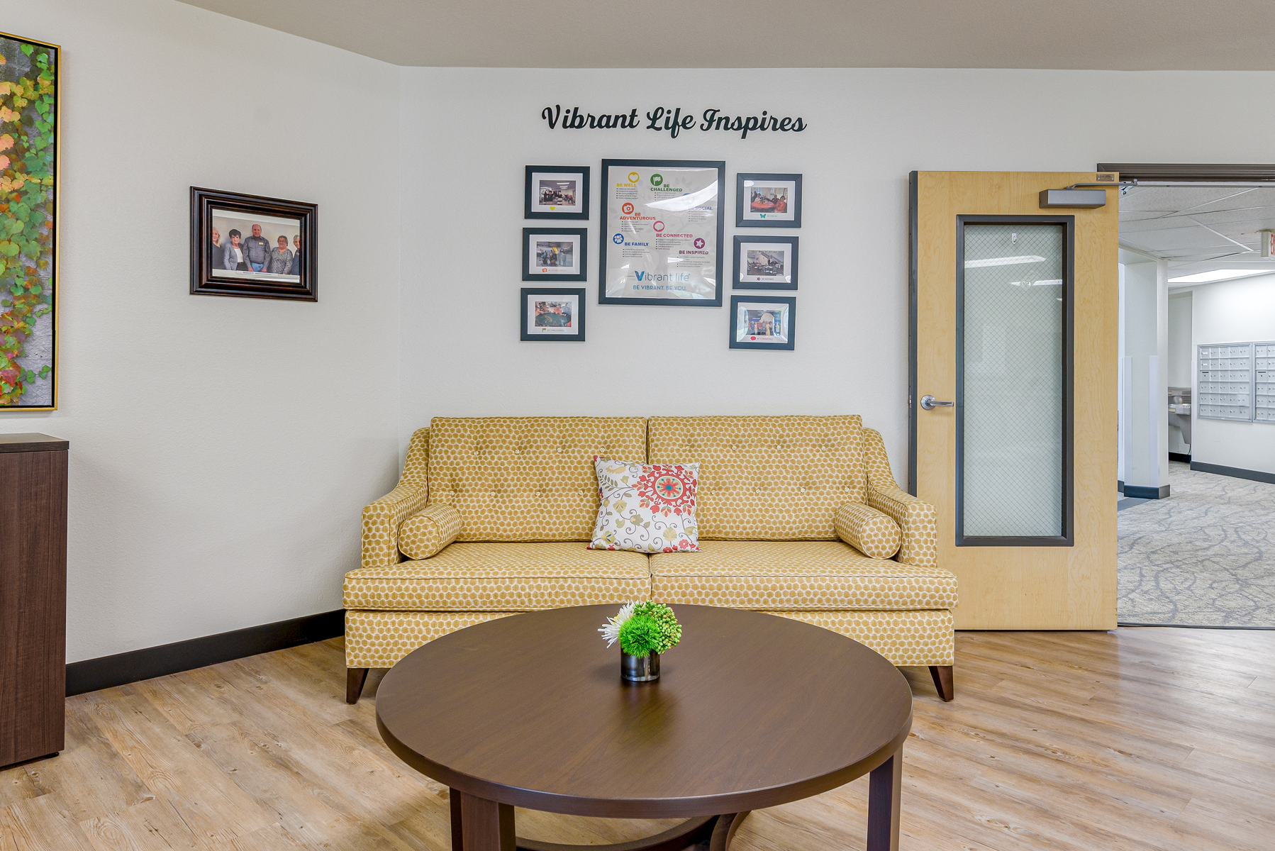 Cozy common area with seating and decor