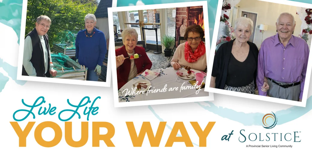 Residents enjoying meals and activities in a common area
