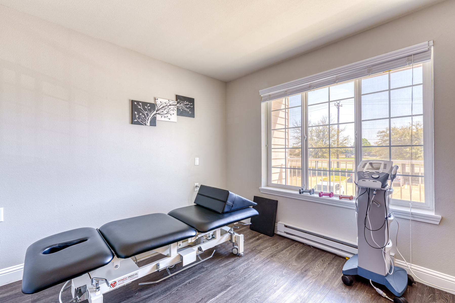 Therapy room with medical equipment