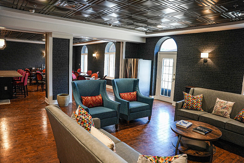 Cozy common area with comfortable seating and stylish decor