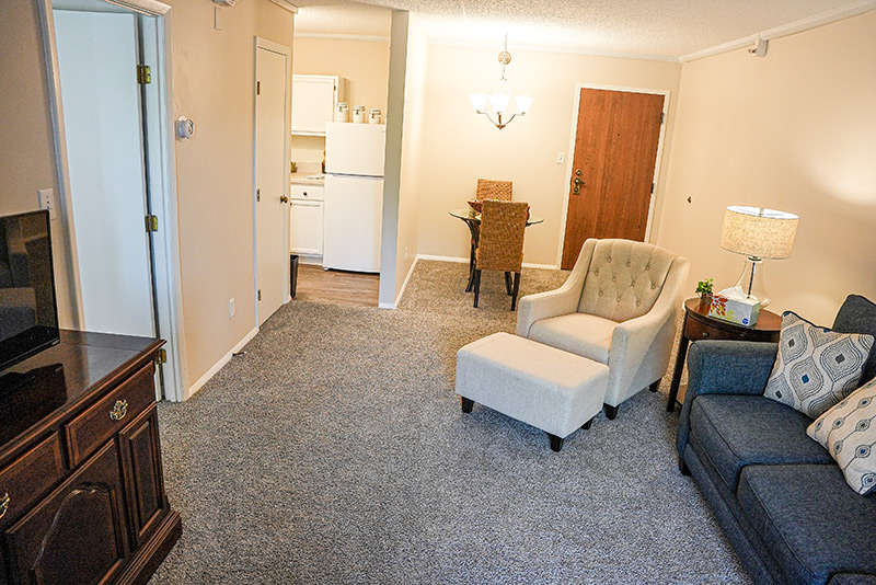Cozy interior view of a resident living area