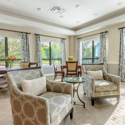 Common area with comfortable seating and natural light.
