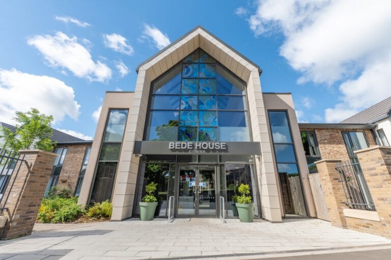 Front entrance of Bede House facility