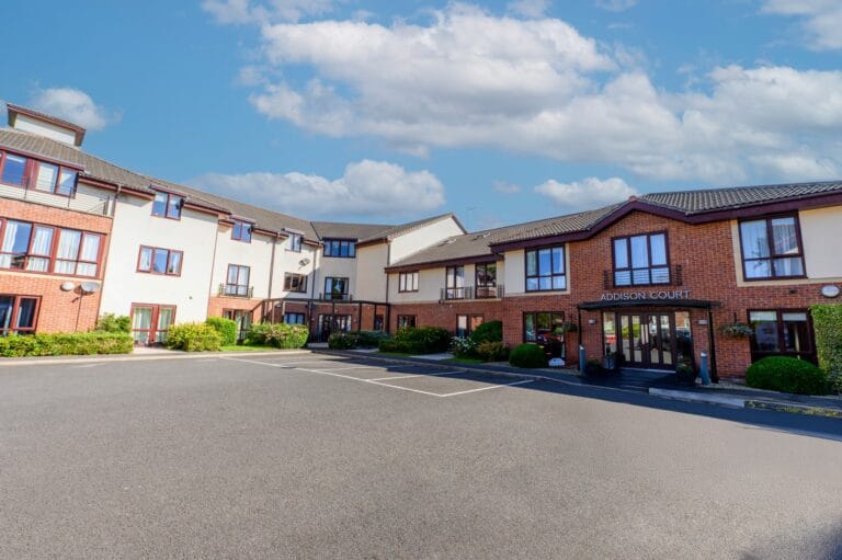Exterior view of Addison Court assisted living facility