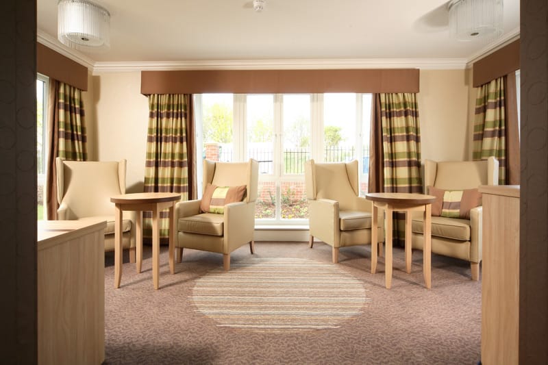 Spacious lounge area with comfortable seating