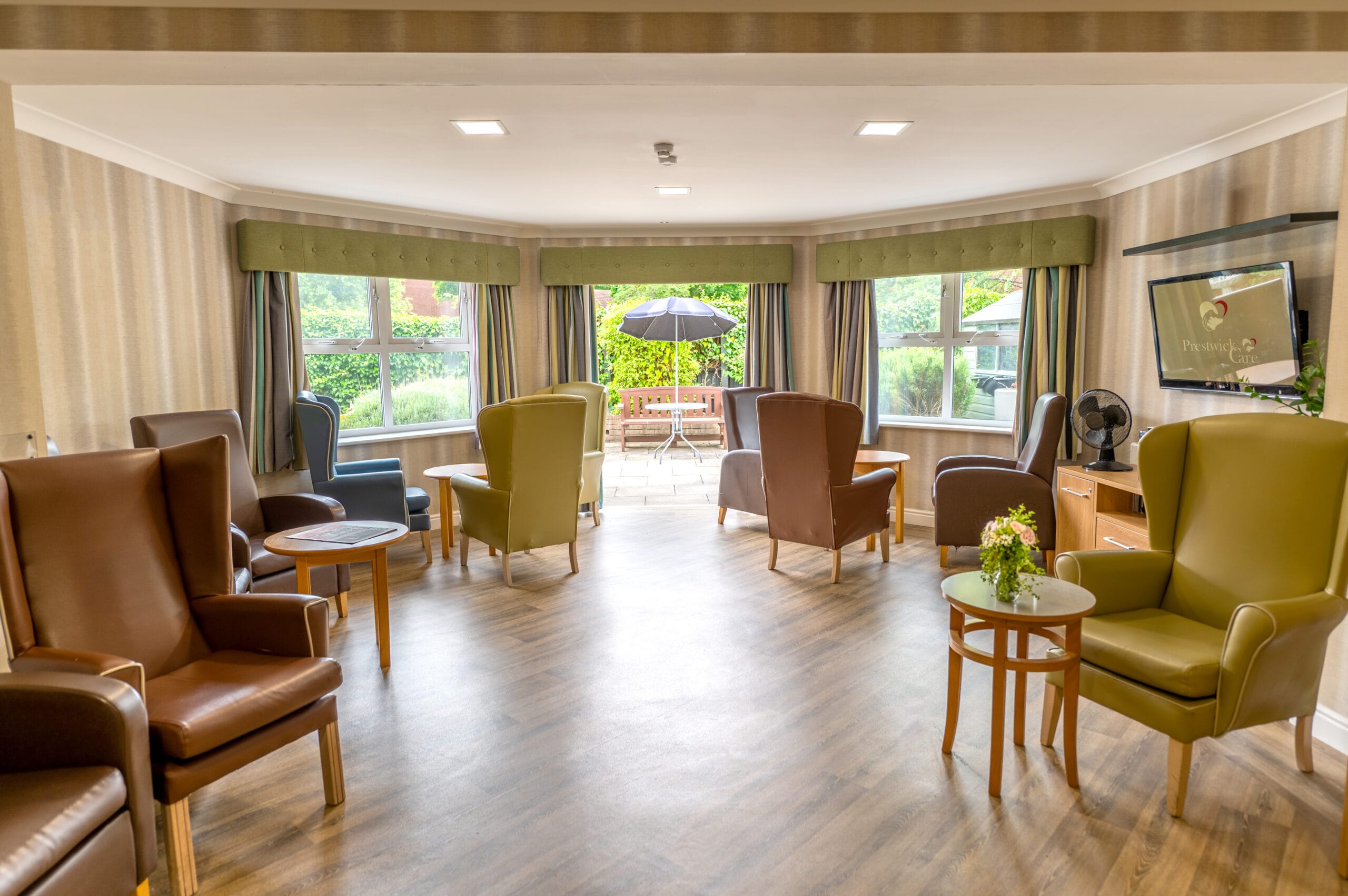 Cozy interior common area with seating