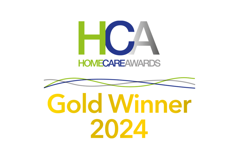 Home Care Awards logo, Gold Winner 2024