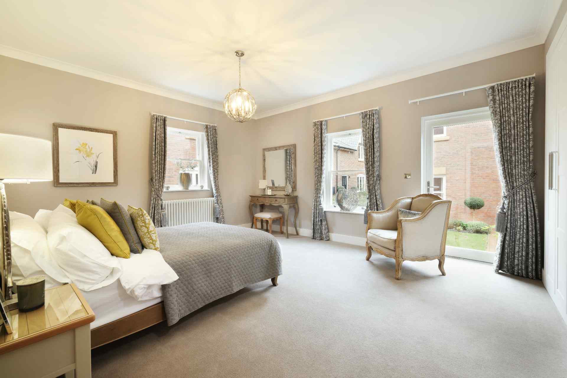 Bright and welcoming resident bedroom