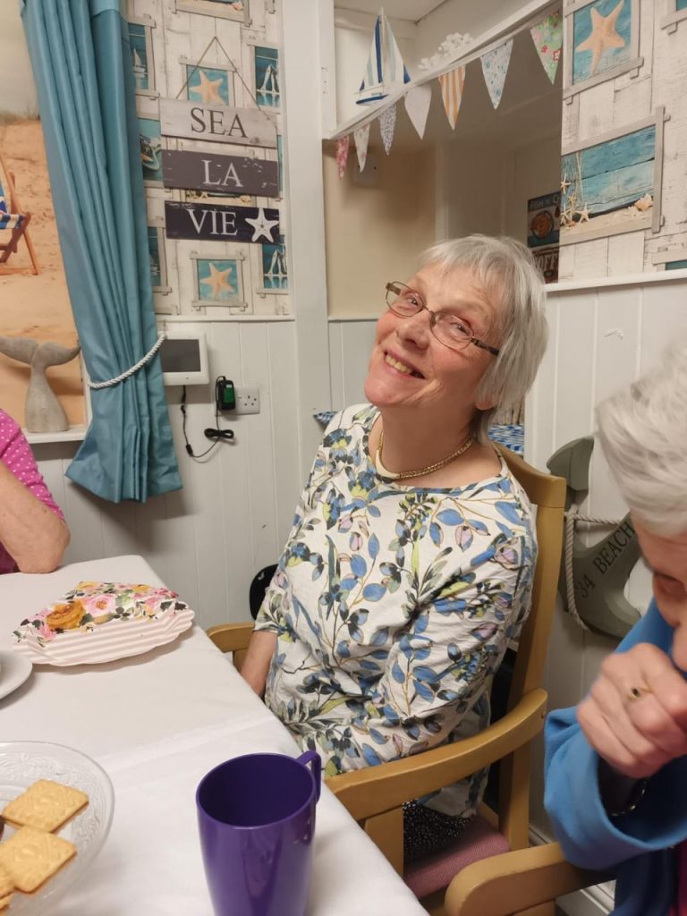 Resident enjoying time during an activity