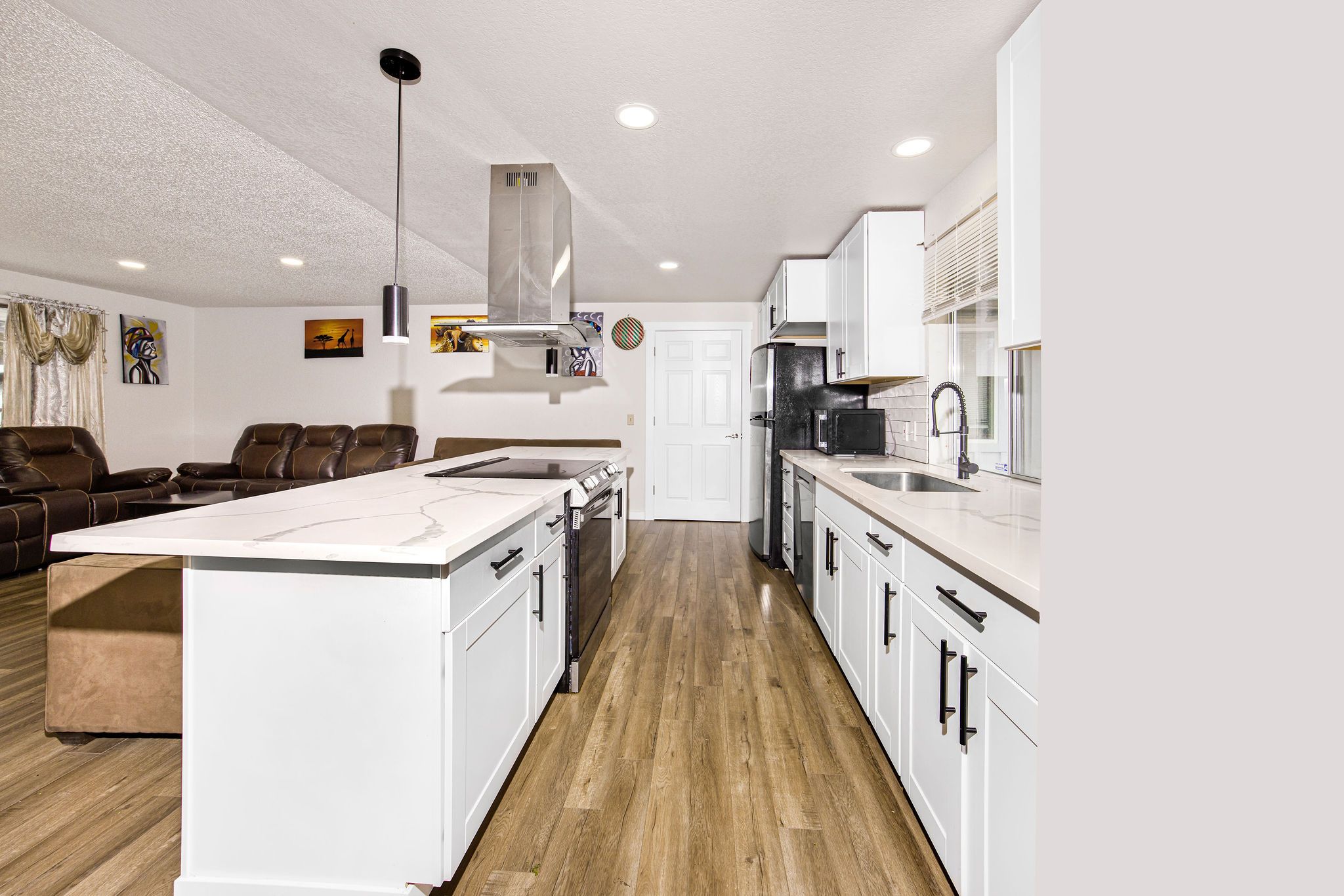 Modern kitchen area with ample counter space