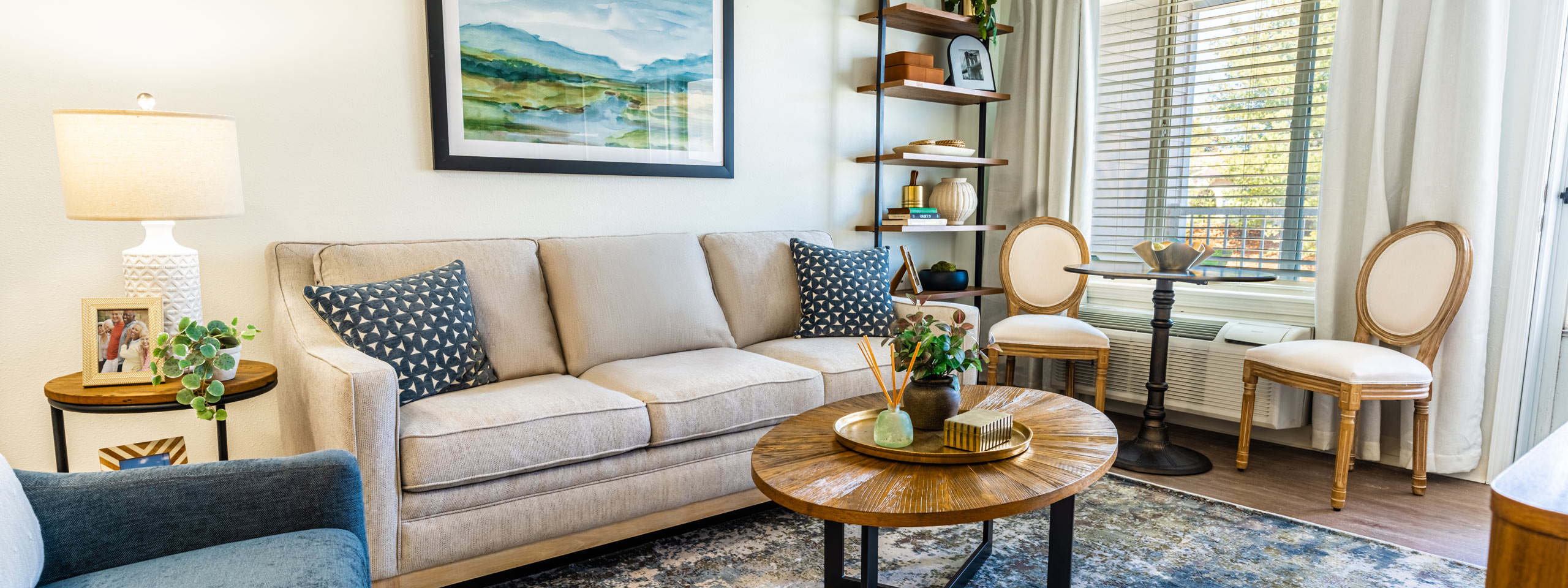 Cozy common area with comfortable seating and decor