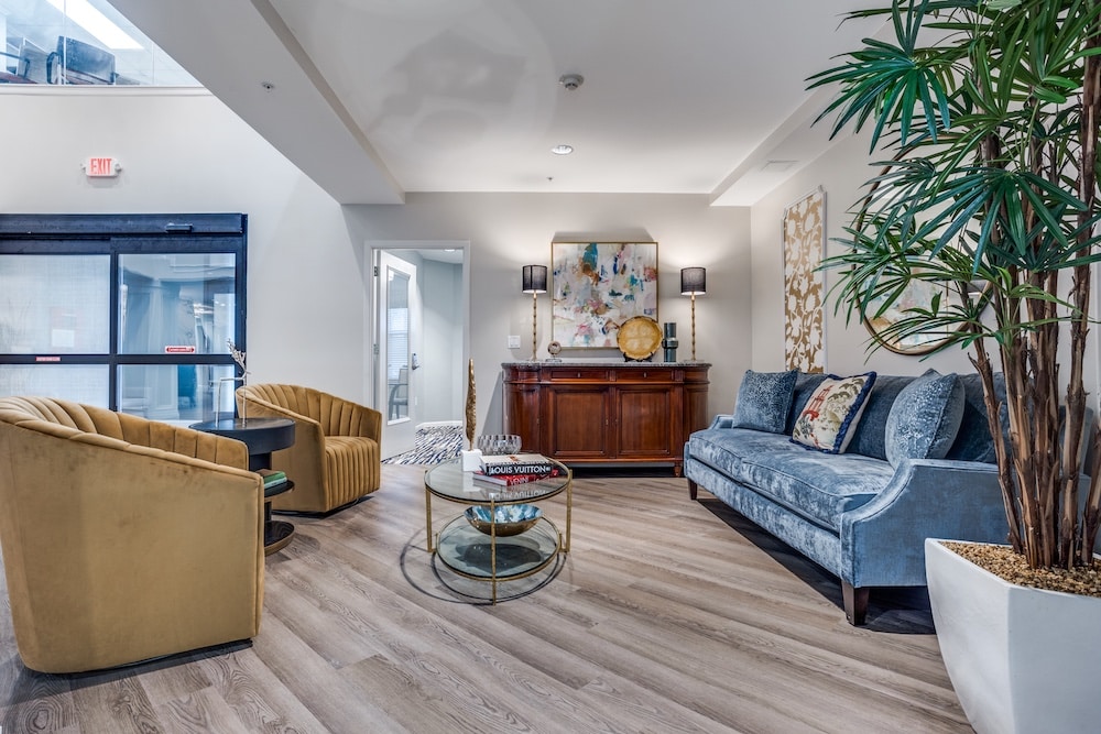 Cozy common area with modern furnishings