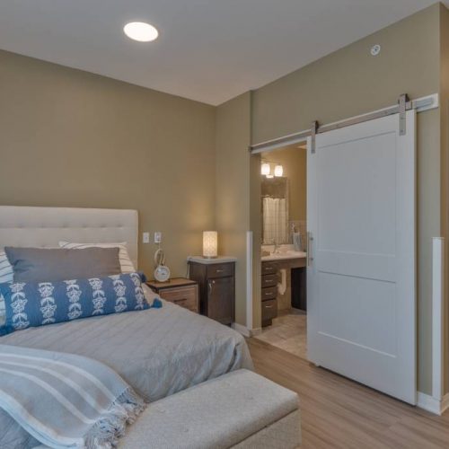 Cozy bedroom in an assisted living facility