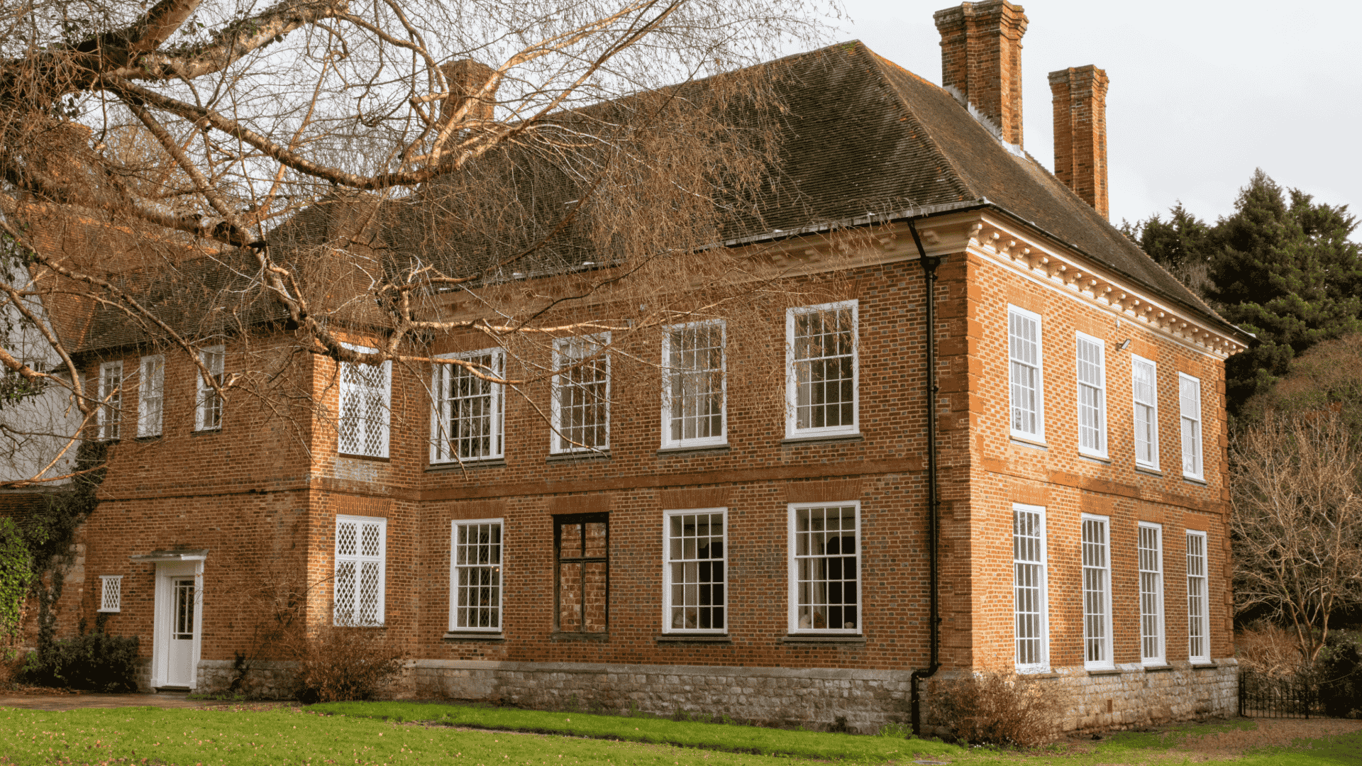 Exterior view of a residential brick building