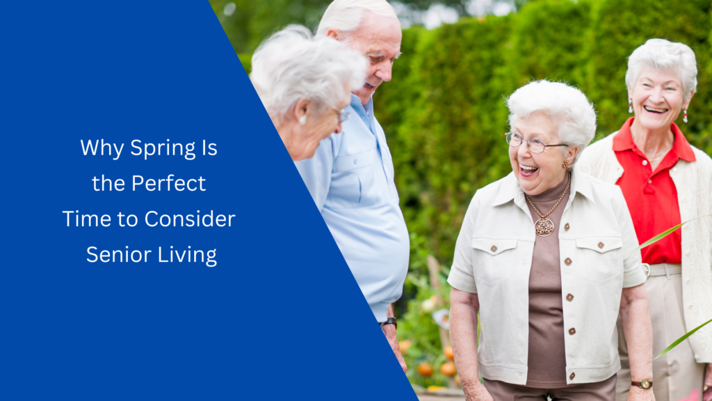 Residents enjoying springtime in the garden