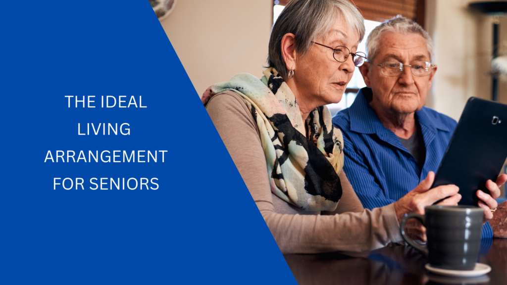 Two seniors engaged in an activity together