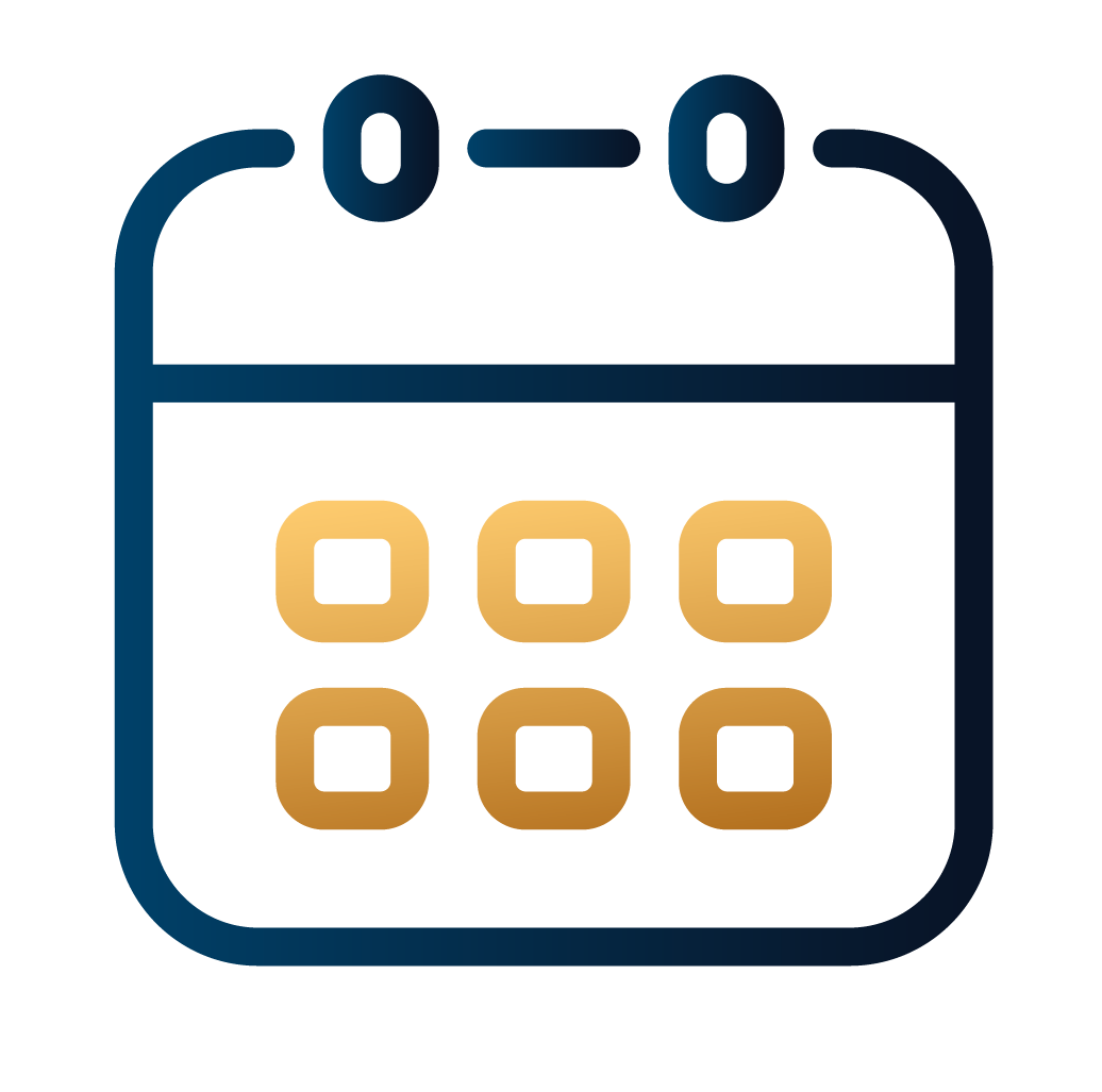 Calendar icon with a modern design
