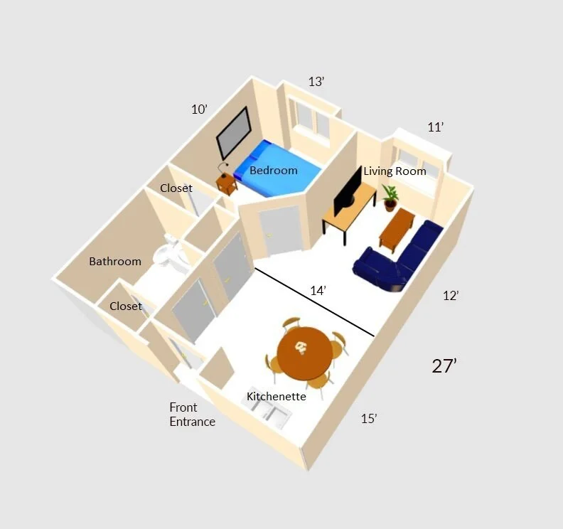 Floor plan of a residential unit