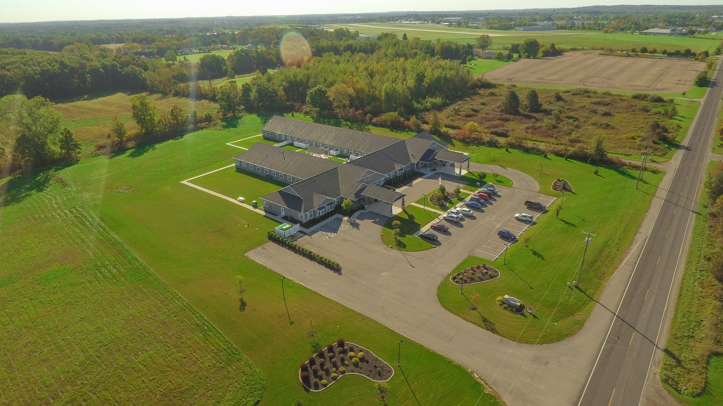 Aerial view of Howell's Care 3 facility