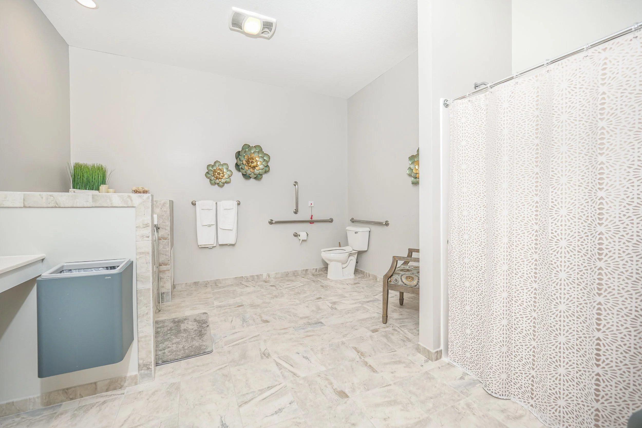 Accessible restroom with safety features