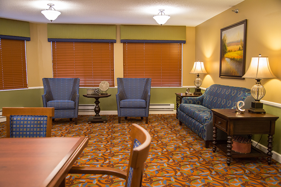Cozy common area with comfortable seating and decor