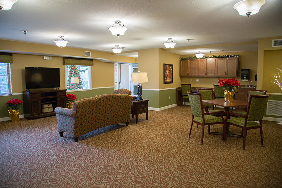 Cozy common area with seating and decor