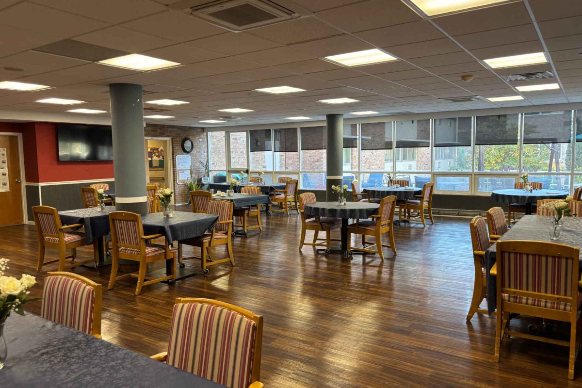Dining area with tables and chairs