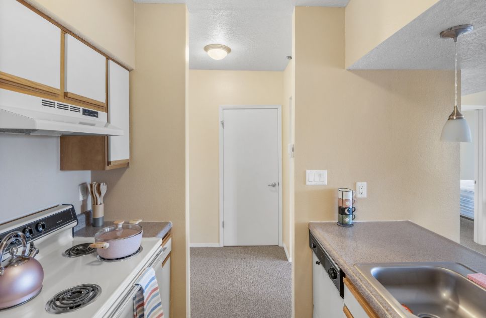 Interior view of a kitchen space in a residence