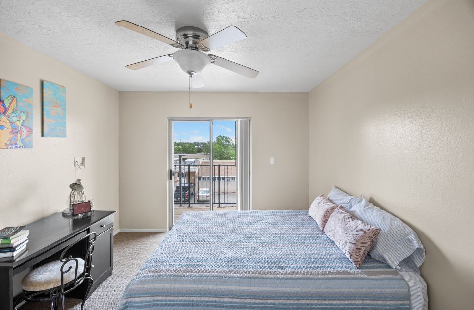A well-furnished bedroom in a senior living facility