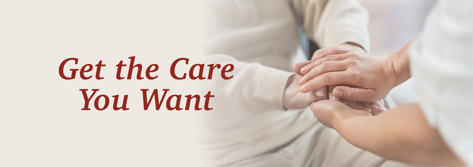 Two hands clasped together in support.