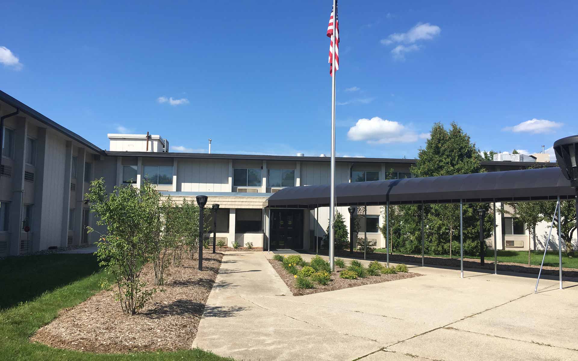 Exterior view of the West Oaks Senior Care facility