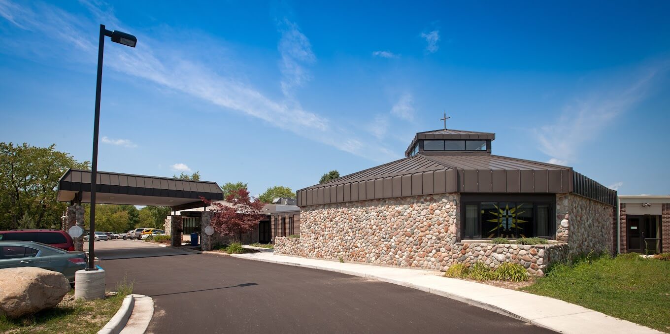 Exterior view of the West Oaks Senior Care facility.