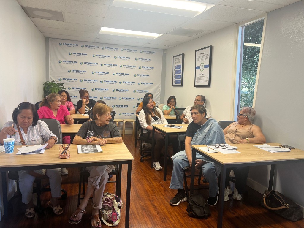 Residents engaged in a group activity in a common area
