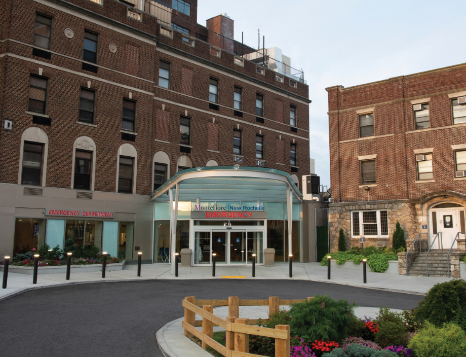 Exterior view of the facility entrance