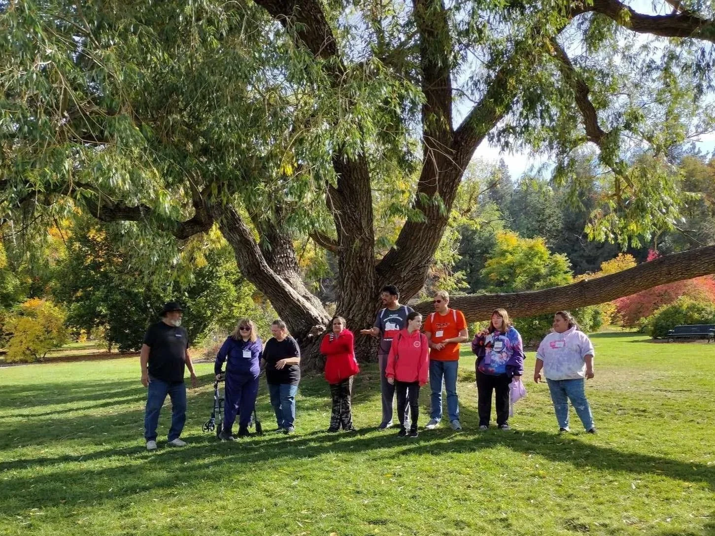Group of people enjoying an outdoor event